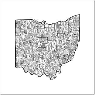 Ohio Map Posters and Art